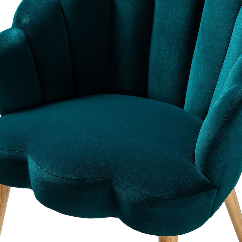 Ariel Scalloped Velvet Armchair