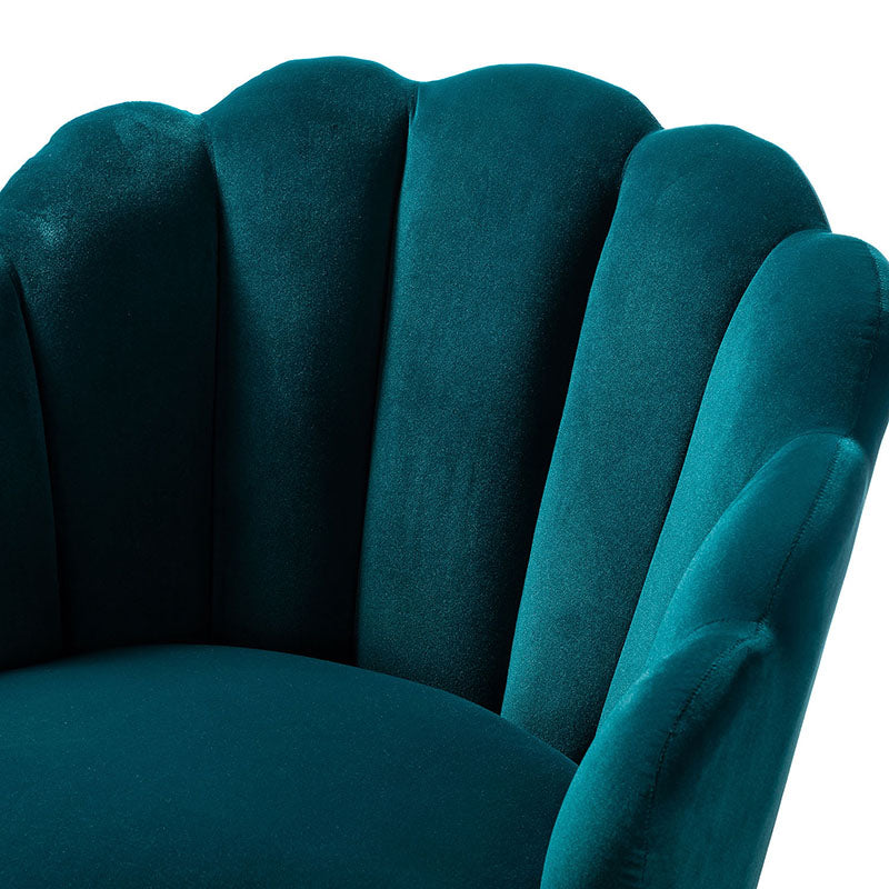 Ariel Scalloped Velvet Armchair