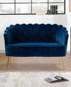 Ariel Scalloped Velvet Loveseat - Hulala Home