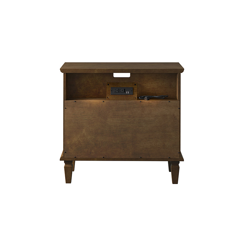 Gaspard 2 - Drawer Solid Wood Nightstand