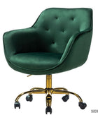 Jovida Velvet Tufted Office Chair - Hulala Home