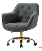 Jovida Velvet Tufted Office Chair - Hulala Home