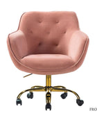 Jovida Velvet Tufted Office Chair - Hulala Home