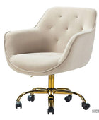 Jovida Velvet Tufted Office Chair - Hulala Home