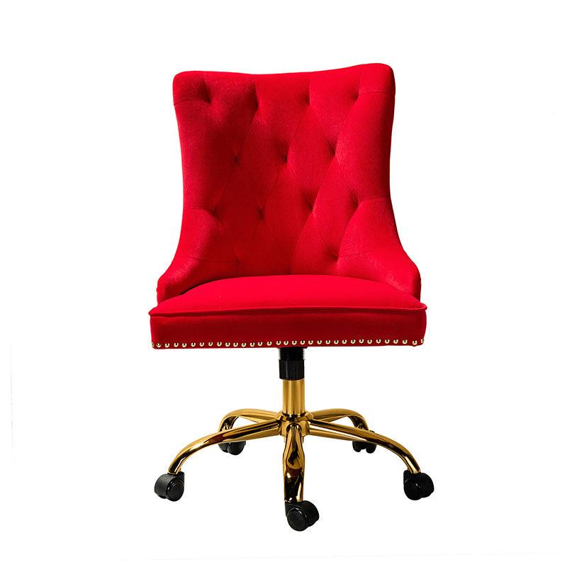 Red velvet outlet office chair