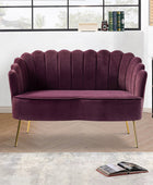 Ariel Scalloped Velvet Loveseat