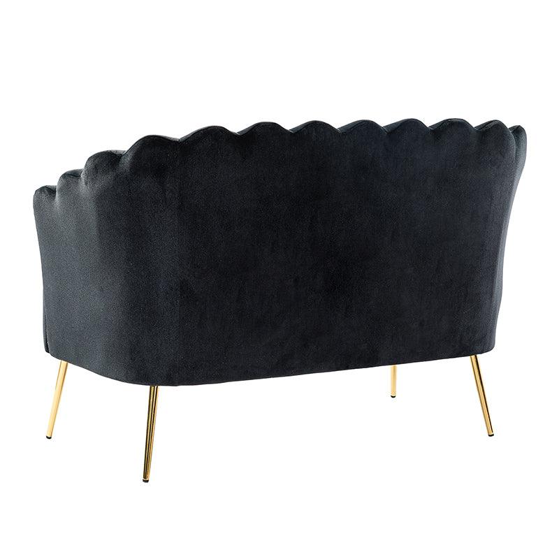 Ariel Scalloped Velvet Loveseat - Hulala Home