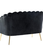 Ariel Scalloped Velvet Loveseat - Hulala Home