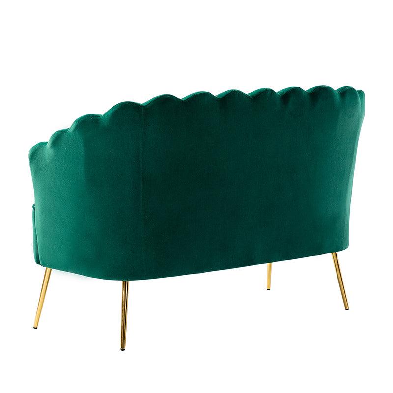 Ariel Scalloped Velvet Loveseat - Hulala Home