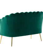 Ariel Scalloped Velvet Loveseat - Hulala Home