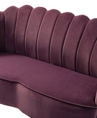 Ariel Scalloped Velvet Loveseat