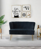 Ainhoa Velvet Loveseat with Hairpin Legs - Hulala Home