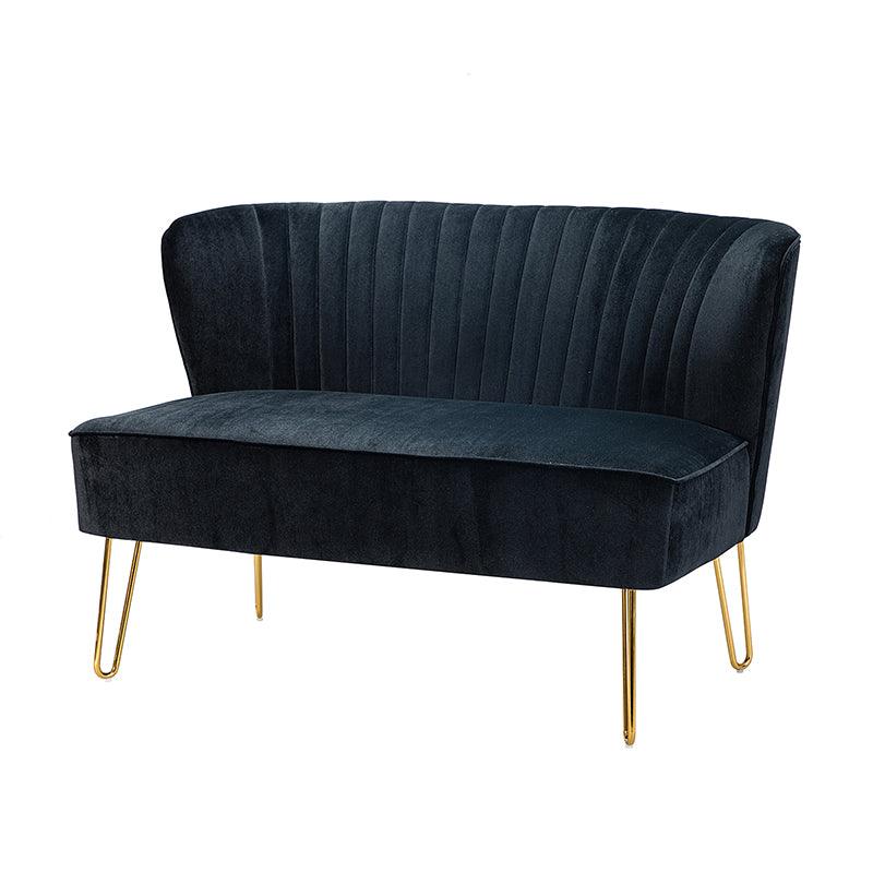 Ainhoa Velvet Loveseat with Hairpin Legs - Hulala Home