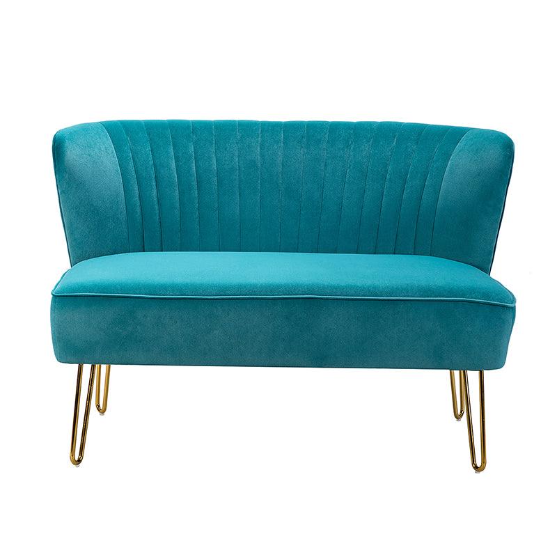 Ainhoa Velvet Loveseat with Hairpin Legs - Hulala Home