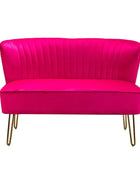 Ainhoa Velvet Loveseat with Hairpin Legs - Hulala Home