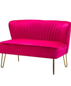 Ainhoa Velvet Loveseat with Hairpin Legs - Hulala Home