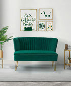 Ainhoa Velvet Loveseat with Hairpin Legs - Hulala Home