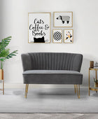 Ainhoa Velvet Loveseat with Hairpin Legs - Hulala Home