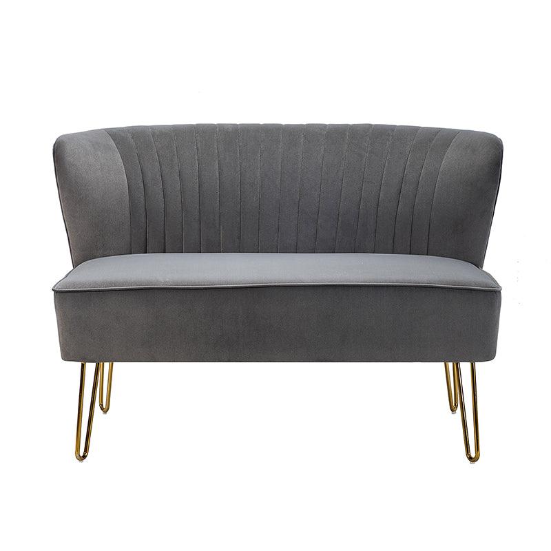 Ainhoa Velvet Loveseat with Hairpin Legs - Hulala Home