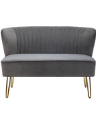 Ainhoa Velvet Loveseat with Hairpin Legs - Hulala Home