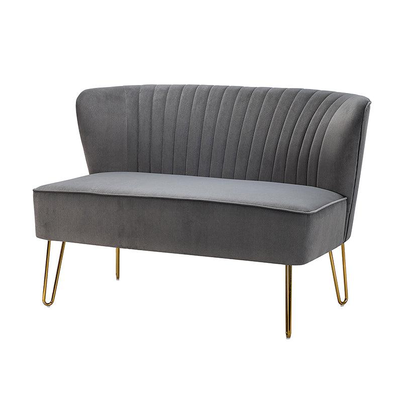 Ainhoa Velvet Loveseat with Hairpin Legs - Hulala Home