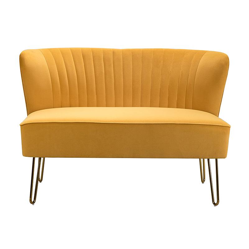 Ainhoa Velvet Loveseat with Hairpin Legs - Hulala Home