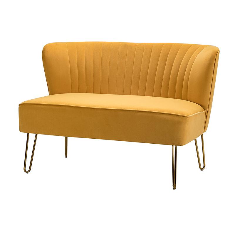 Ainhoa Velvet Loveseat with Hairpin Legs - Hulala Home