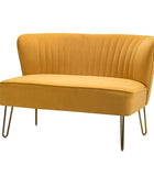 Ainhoa Velvet Loveseat with Hairpin Legs - Hulala Home