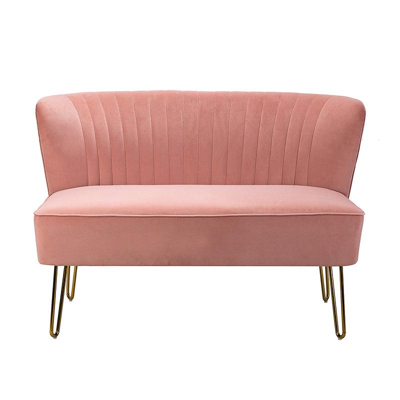 Ainhoa Velvet Loveseat with Hairpin Legs - Hulala Home