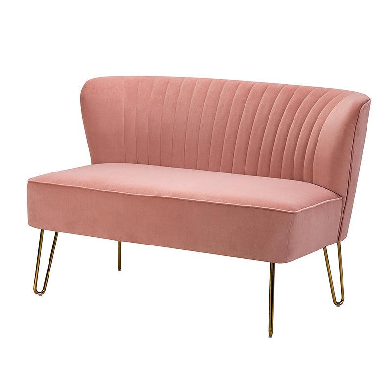 Ainhoa Velvet Loveseat with Hairpin Legs - Hulala Home