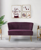 Ainhoa Velvet Loveseat with Hairpin Legs - Hulala Home