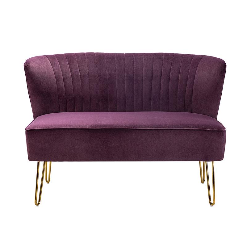 Ainhoa Velvet Loveseat with Hairpin Legs - Hulala Home