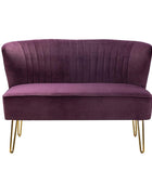 Ainhoa Velvet Loveseat with Hairpin Legs - Hulala Home