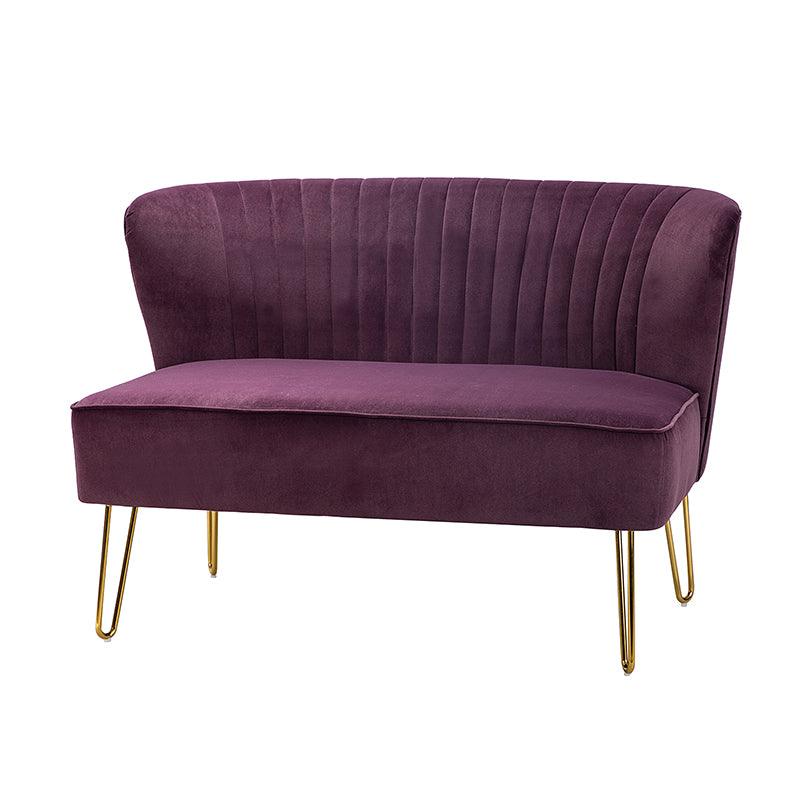 Ainhoa Velvet Loveseat with Hairpin Legs - Hulala Home