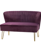 Ainhoa Velvet Loveseat with Hairpin Legs - Hulala Home