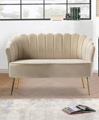 Ariel Scalloped Velvet Loveseat - Hulala Home