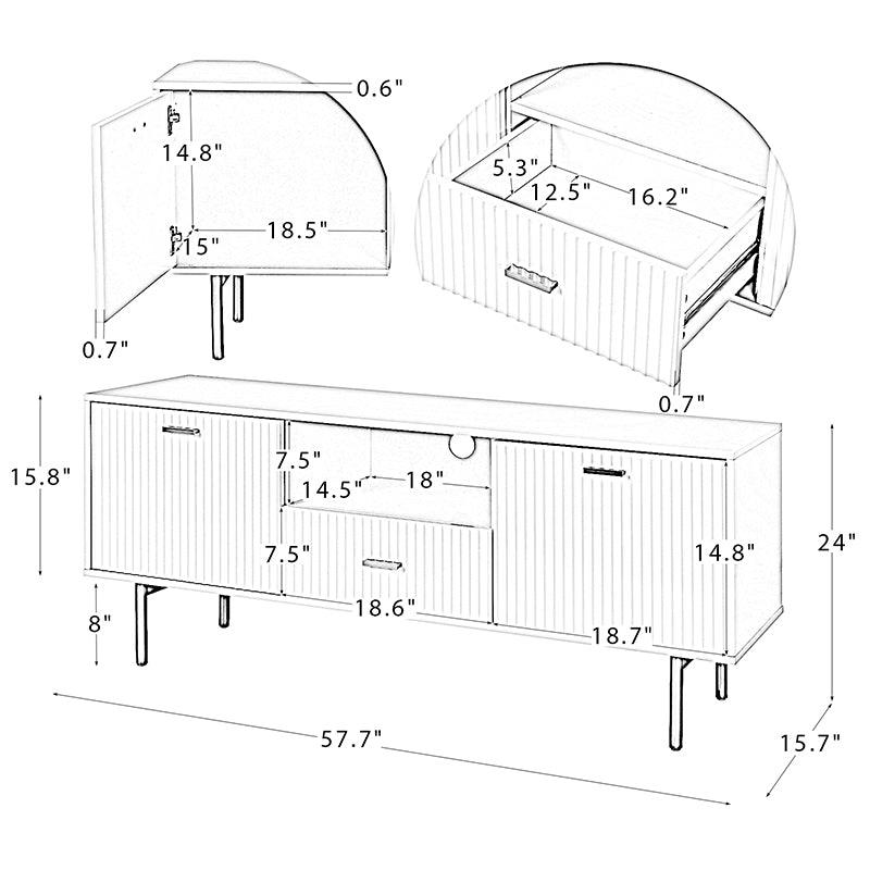 Honorato TV Stand for TVs up to 65&quot; - Hulala Home