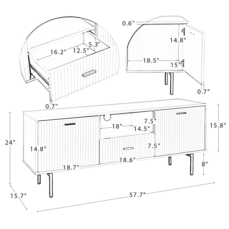 Honorato TV Stand for TVs up to 65"