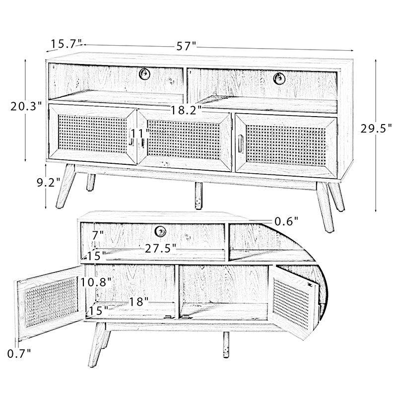 Alcyone TV Stand for TVs up to 65&quot; - Hulala Home