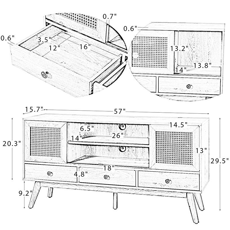 Helios TV Stand for TVs up to 65&quot; - Hulala Home