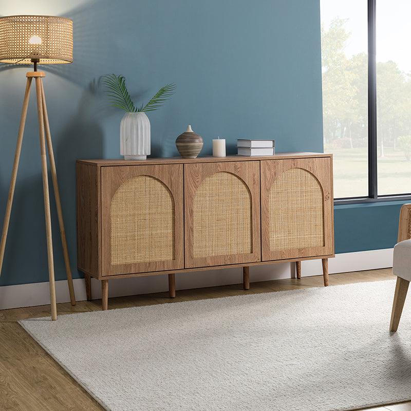 Posey Wood and Rattan Sideboard - Hulala Home