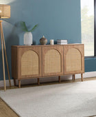 Posey Wood and Rattan Sideboard - Hulala Home