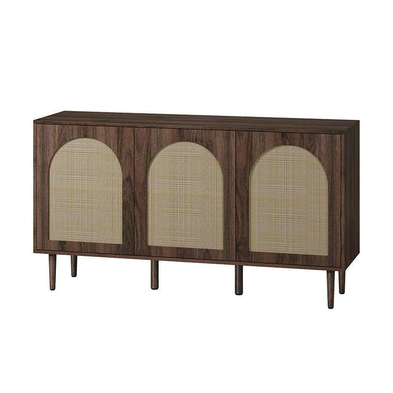 Posey 56" Wide Wood and Rattan  Sideboard