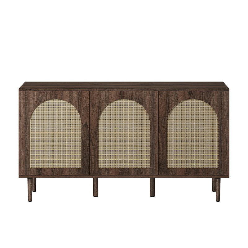 Posey 56" Wide Wood and Rattan  Sideboard