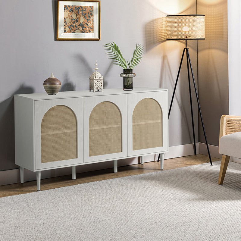 Posey 56" Wide Wood and Rattan  Sideboard