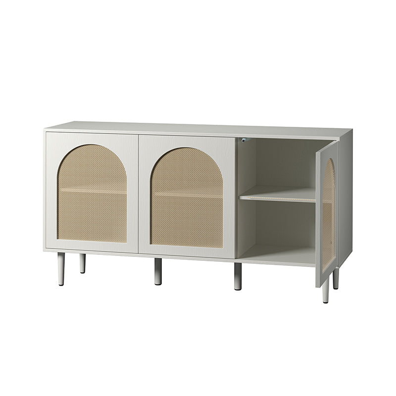 Posey 56" Wide Wood and Rattan  Sideboard