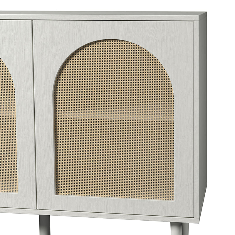 Posey 56" Wide Wood and Rattan  Sideboard